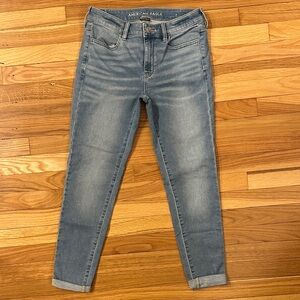 American Eagle Outfitters Light Blue Ankle Jeans